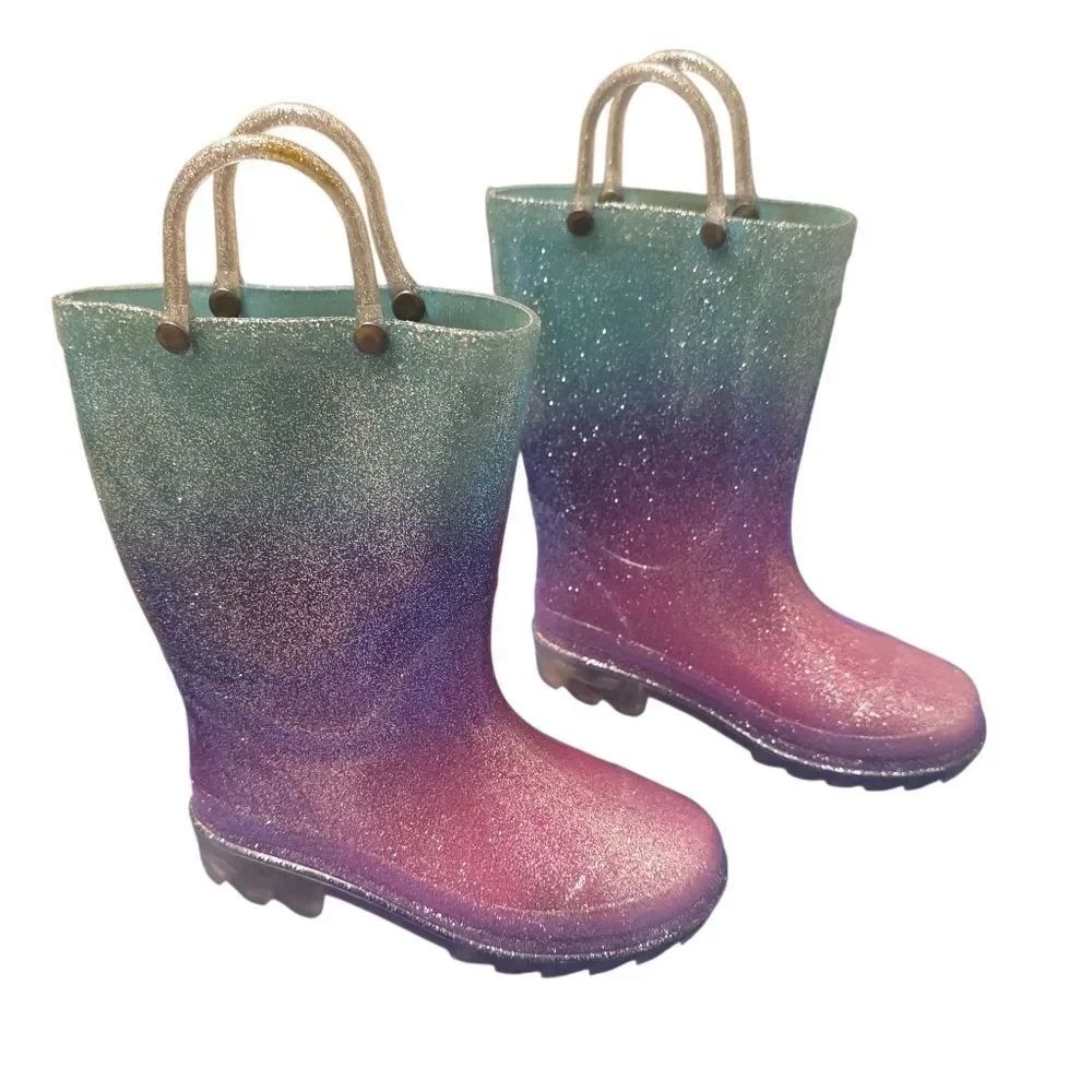 Sparkly Ombre Rain Boots